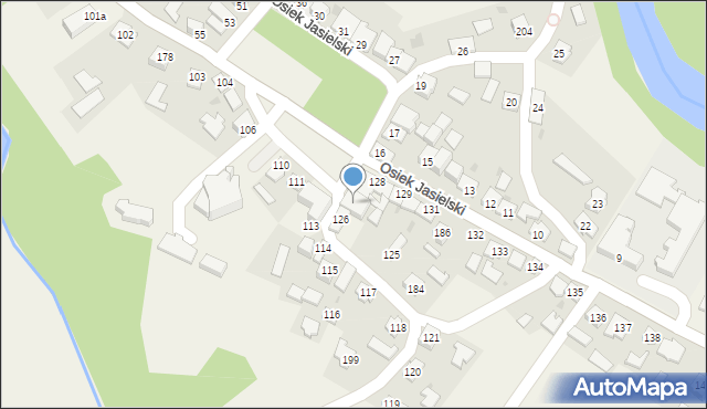 Osiek Jasielski, Osiek Jasielski, 127, mapa Osiek Jasielski