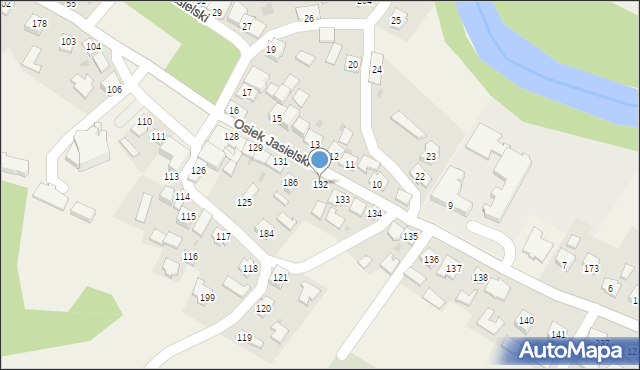 Osiek Jasielski, Osiek Jasielski, 132, mapa Osiek Jasielski
