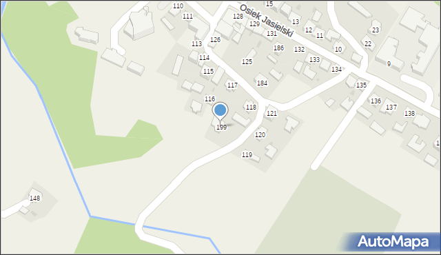 Osiek Jasielski, Osiek Jasielski, 199, mapa Osiek Jasielski