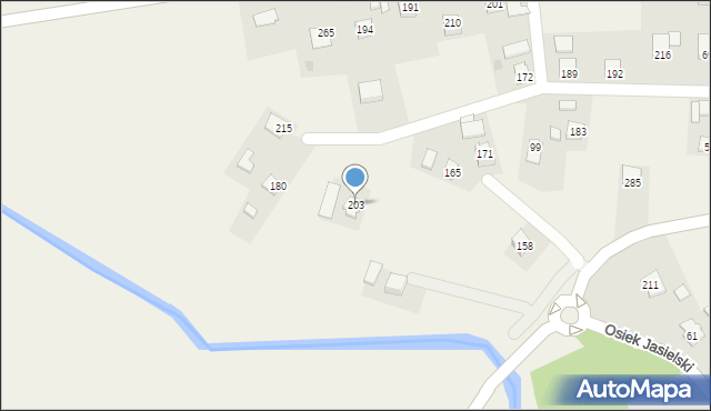 Osiek Jasielski, Osiek Jasielski, 203, mapa Osiek Jasielski