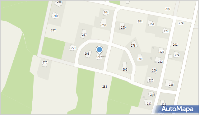 Osiek Jasielski, Osiek Jasielski, 277, mapa Osiek Jasielski