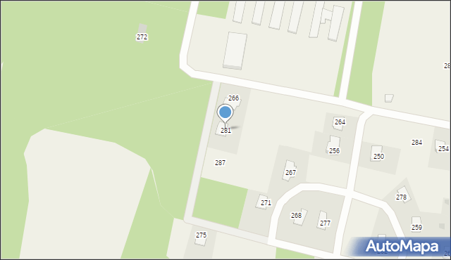 Osiek Jasielski, Osiek Jasielski, 281, mapa Osiek Jasielski