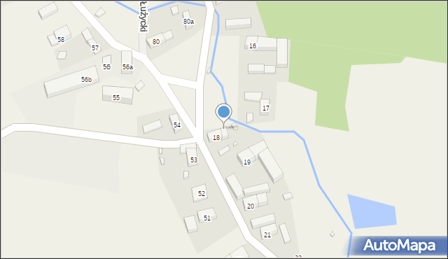 Osiek Łużycki, Osiek Łużycki, 18a, mapa Osiek Łużycki