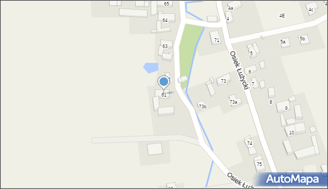 Osiek Łużycki, Osiek Łużycki, 61, mapa Osiek Łużycki