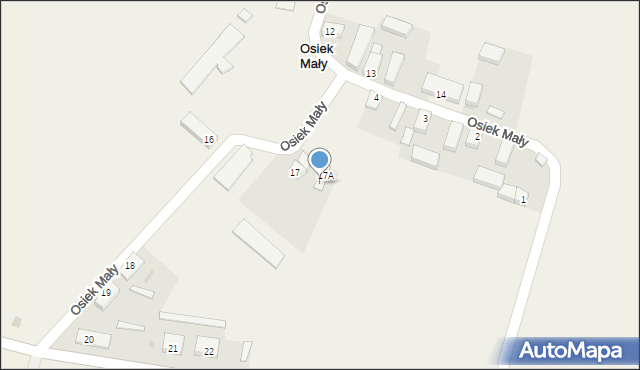 Osiek Mały, Osiek Mały, 17B, mapa Osiek Mały