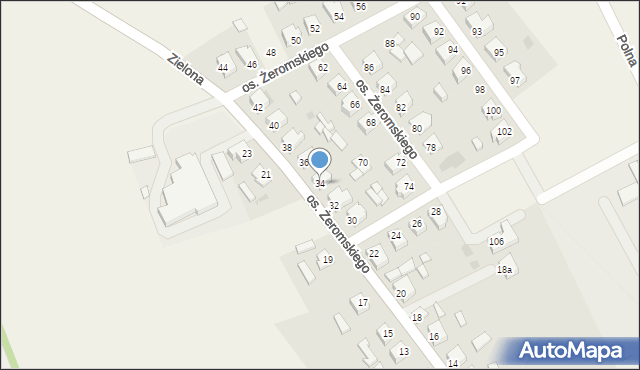 Osiek Mały, Osiedle Żeromskiego Stefana, 34, mapa Osiek Mały