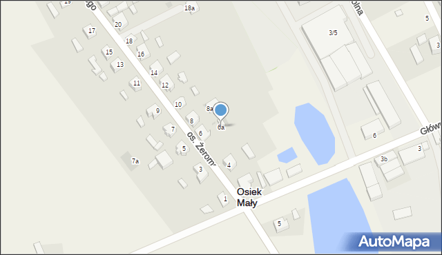Osiek Mały, Osiedle Żeromskiego Stefana, 6a, mapa Osiek Mały