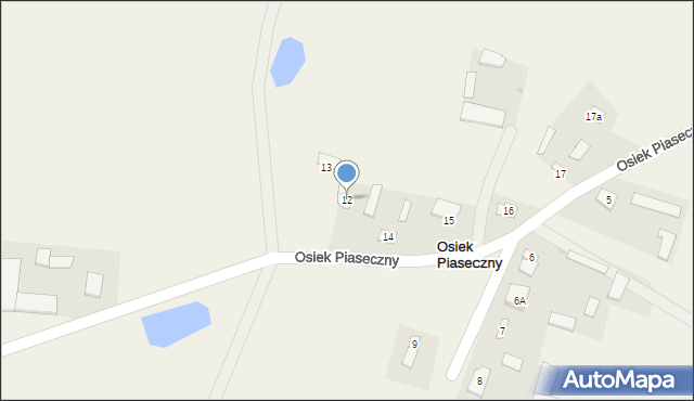 Osiek Piaseczny, Osiek Piaseczny, 12, mapa Osiek Piaseczny