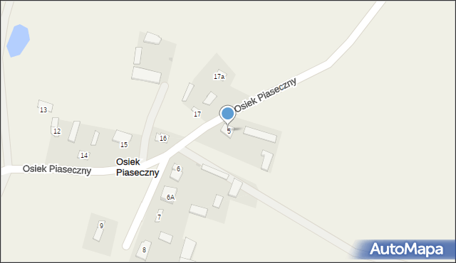 Osiek Piaseczny, Osiek Piaseczny, 5, mapa Osiek Piaseczny