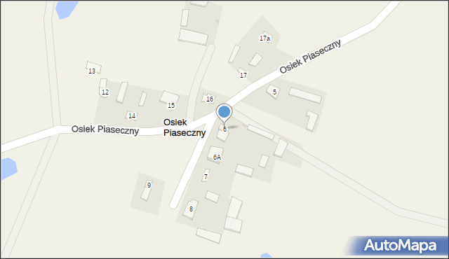 Osiek Piaseczny, Osiek Piaseczny, 6, mapa Osiek Piaseczny