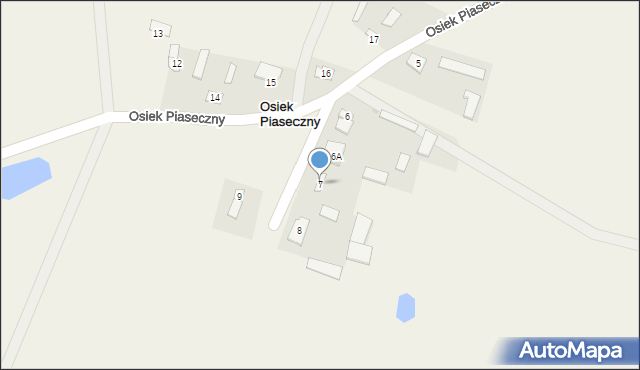 Osiek Piaseczny, Osiek Piaseczny, 7, mapa Osiek Piaseczny