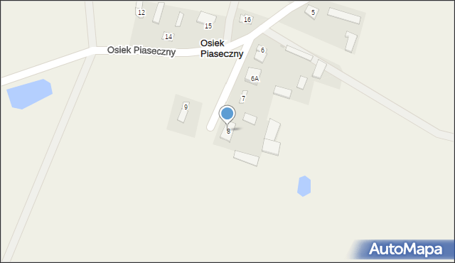 Osiek Piaseczny, Osiek Piaseczny, 8, mapa Osiek Piaseczny