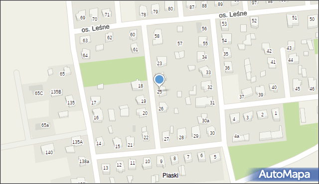 Osiek Wielki, Osiedle Leśne, 25, mapa Osiek Wielki