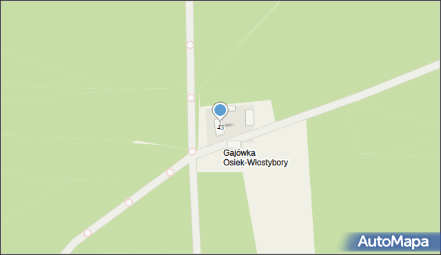 Osiek-Włostybory, Osiek-Włostybory, 43, mapa Osiek-Włostybory