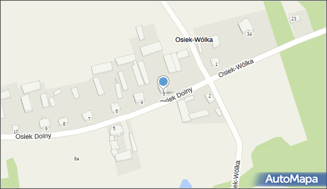 Osiek-Wólka, Osiek-Wólka, 3, mapa Osiek-Wólka