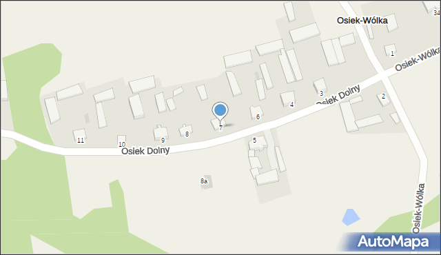 Osiek-Wólka, Osiek-Wólka, 7, mapa Osiek-Wólka