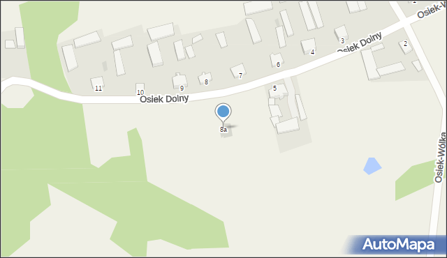 Osiek-Wólka, Osiek-Wólka, 8a, mapa Osiek-Wólka