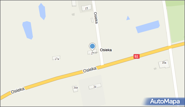 Osieka, Osieka, 17, mapa Osieka