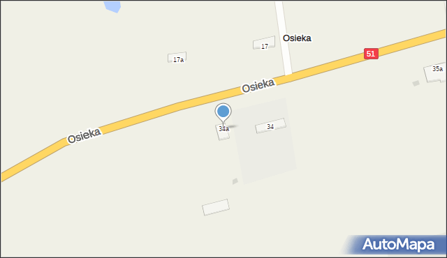 Osieka, Osieka, 34a, mapa Osieka