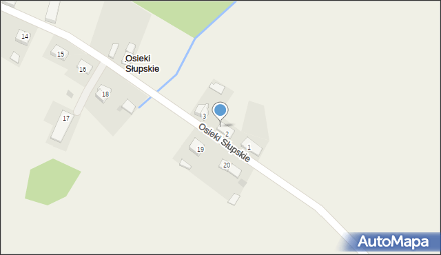 Osieki Słupskie, Osieki Słupskie, 2b, mapa Osieki Słupskie