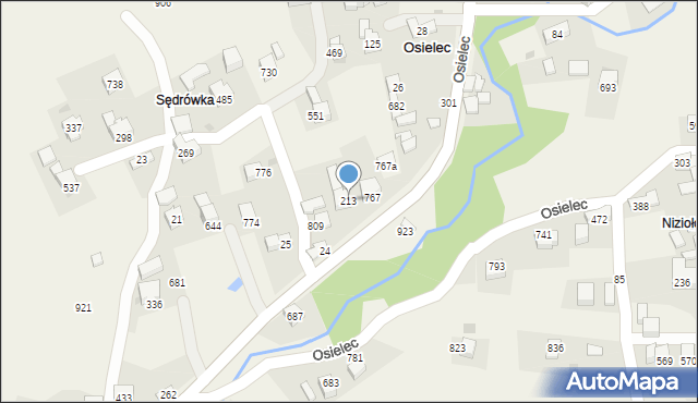 Osielec, Osielec, 213, mapa Osielec