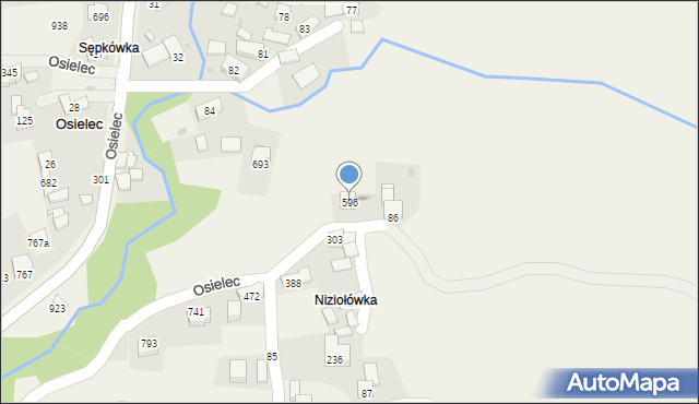 Osielec, Osielec, 596, mapa Osielec