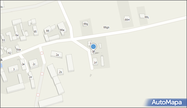 Osina Wielka, Osina Wielka, 1c, mapa Osina Wielka