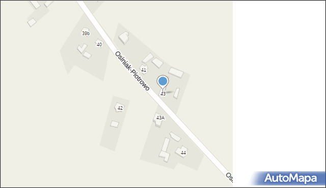 Osiniak-Piotrowo, Osiniak-Piotrowo, 43, mapa Osiniak-Piotrowo