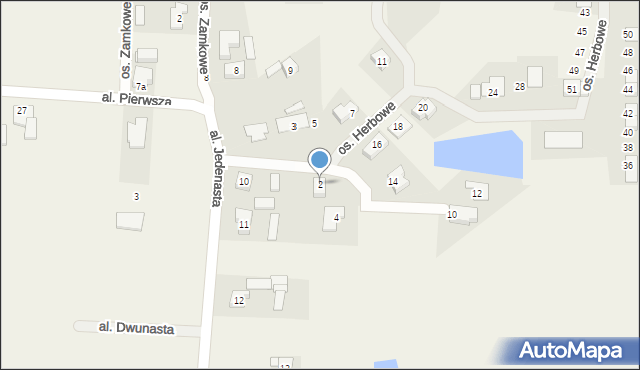 Osiniec, Osiedle Herbowe, 2, mapa Osiniec