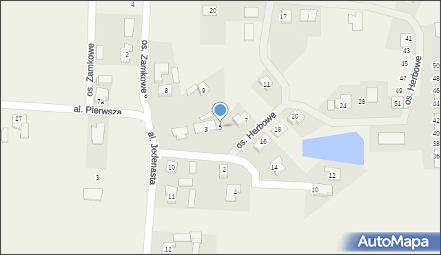 Osiniec, Osiedle Herbowe, 5, mapa Osiniec