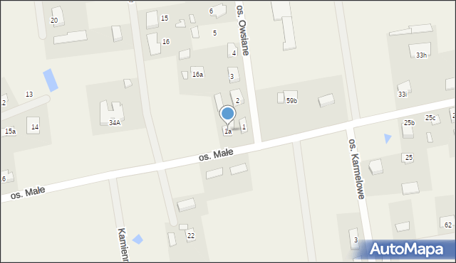 Osiniec, Osiedle Owsiane, 1a, mapa Osiniec