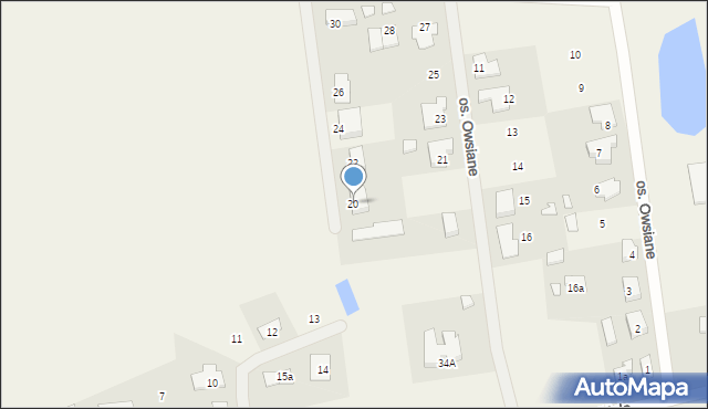 Osiniec, Osiedle Owsiane, 20, mapa Osiniec