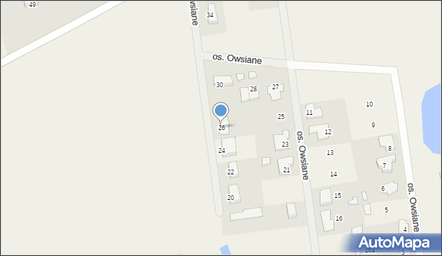 Osiniec, Osiedle Owsiane, 26, mapa Osiniec
