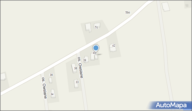 Osiniec, Osiedle Owsiane, 40a, mapa Osiniec