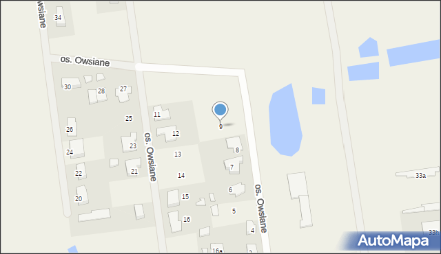 Osiniec, Osiedle Owsiane, 9, mapa Osiniec