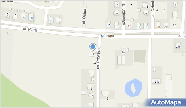Osiniec, Osiedle Przylesie, 1, mapa Osiniec