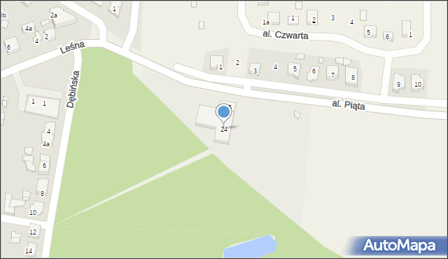 Osiniec, Osiedle Przylesie, 24, mapa Osiniec