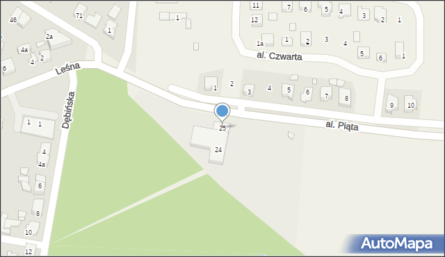 Osiniec, Osiedle Przylesie, 25, mapa Osiniec