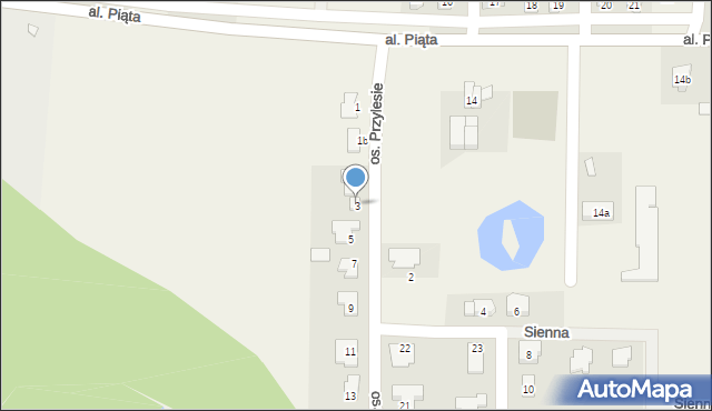 Osiniec, Osiedle Przylesie, 3, mapa Osiniec