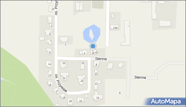 Osiniec, Osiedle Przylesie, 6, mapa Osiniec