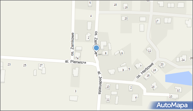 Osiniec, Osiedle Zamkowe, 8, mapa Osiniec