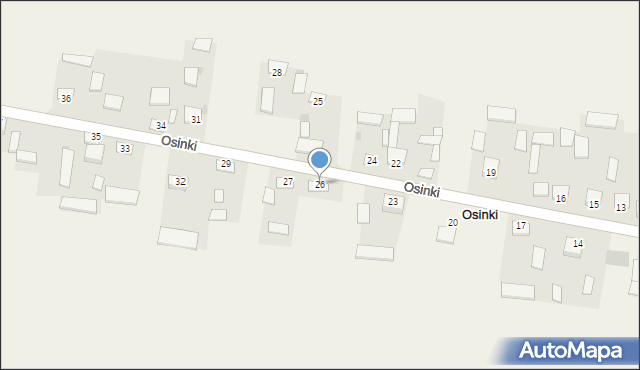 Osinki, Osinki, 26, mapa Osinki