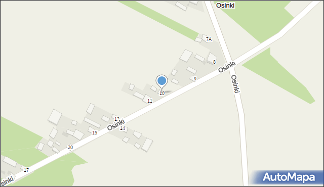 Osinki, Osinki, 10, mapa Osinki