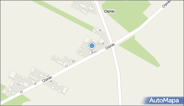 Osinki, Osinki, 9, mapa Osinki