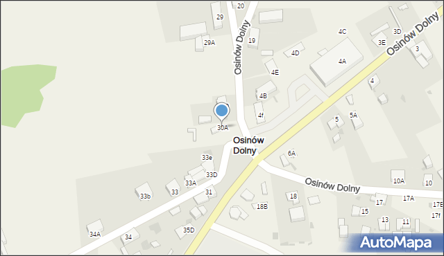Osinów Dolny, Osinów Dolny, 30A, mapa Osinów Dolny