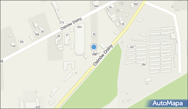 Osinów Dolny, Osinów Dolny, 36B, mapa Osinów Dolny