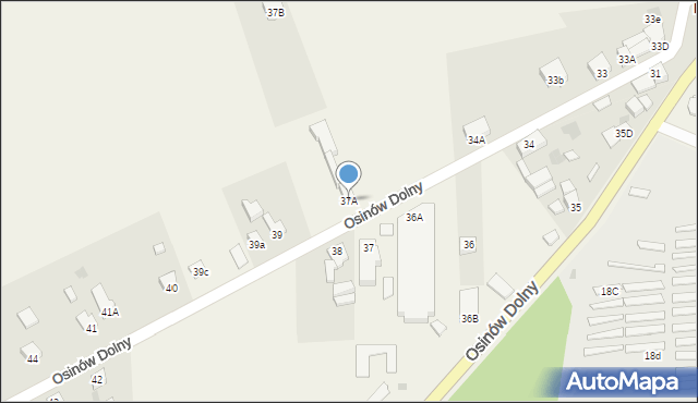 Osinów Dolny, Osinów Dolny, 37A, mapa Osinów Dolny