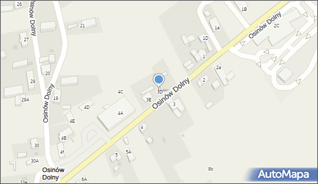 Osinów Dolny, Osinów Dolny, 3D, mapa Osinów Dolny