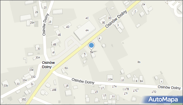 Osinów Dolny, Osinów Dolny, 5A, mapa Osinów Dolny