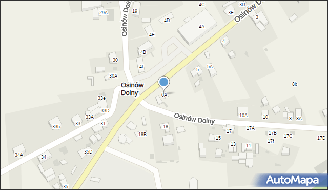 Osinów Dolny, Osinów Dolny, 6A, mapa Osinów Dolny